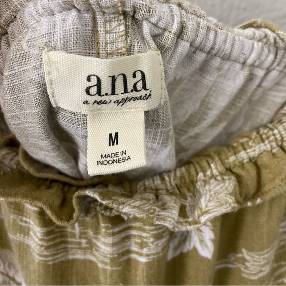 A.N.A. A New Approach Oasis Convo Mini Dress Tiered Linen Blend Tiered Ruffle M - Picture 8 of 9